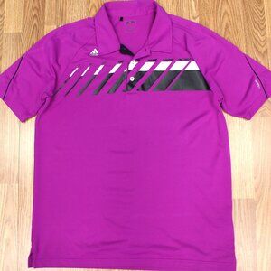 ADIDAS ADIZERO Mens POLY/SPANDEX POLO SHIRT MAGENTA Sz LARGE, L